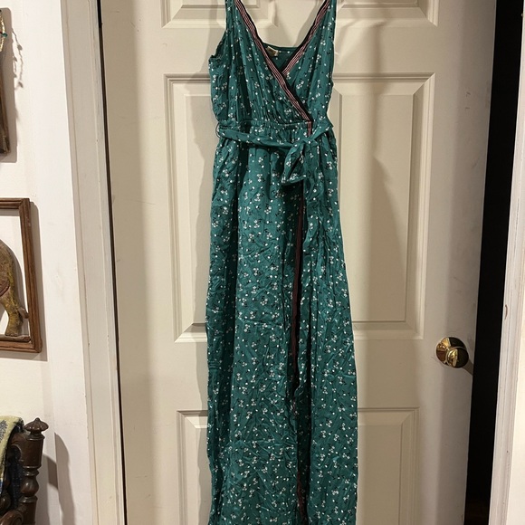 Billabong Blue and Green Maxi Sundress with Slit - Picture 7 of 7